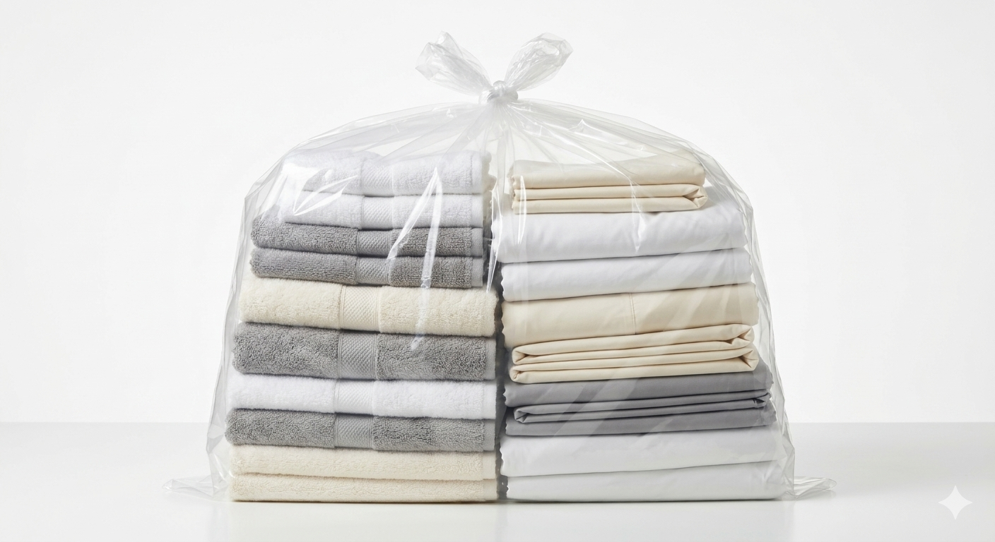 Bag Of Laundered Towels And Linens