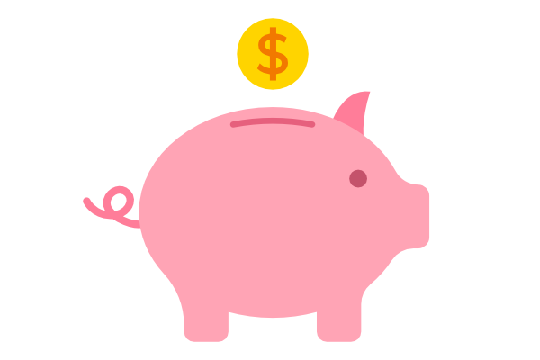 Flat Illustration Of Piggy Bank 600X400